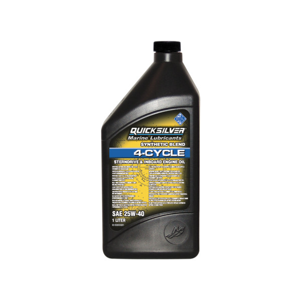 Масло Quicksilver Sterndrive & Inboard 4-stroke 25W-40 synthetic blend 1л 92-8M0086226 в Благовещенске
